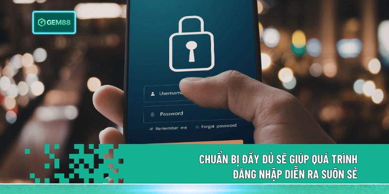 Chuẩn bị đầy đủ sẽ giúp quá trình đăng nhập diễn ra suôn sẻ